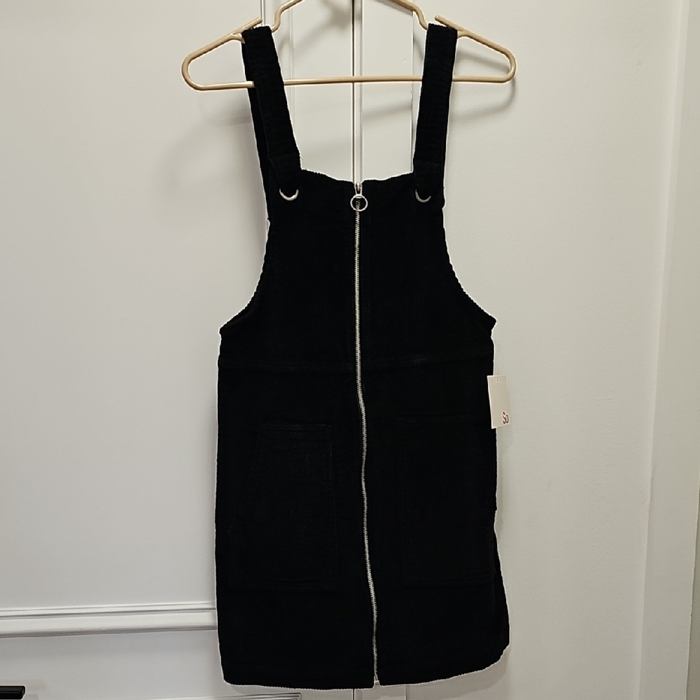 SO Black Corduroy Overall Dress Brand New W/tags SZ: S